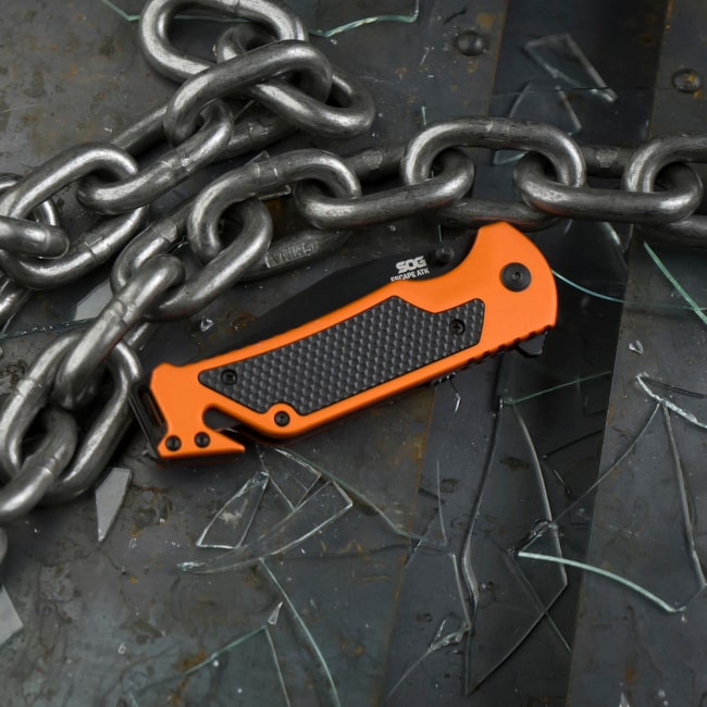 ⚠️ SOG Escape 2.0 Hi Viz Orange | Professional Use Folding Knife