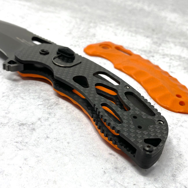Kiku XR LTE - Blaze Orange G10 + Carbon | Outdoor Use Folding Knife