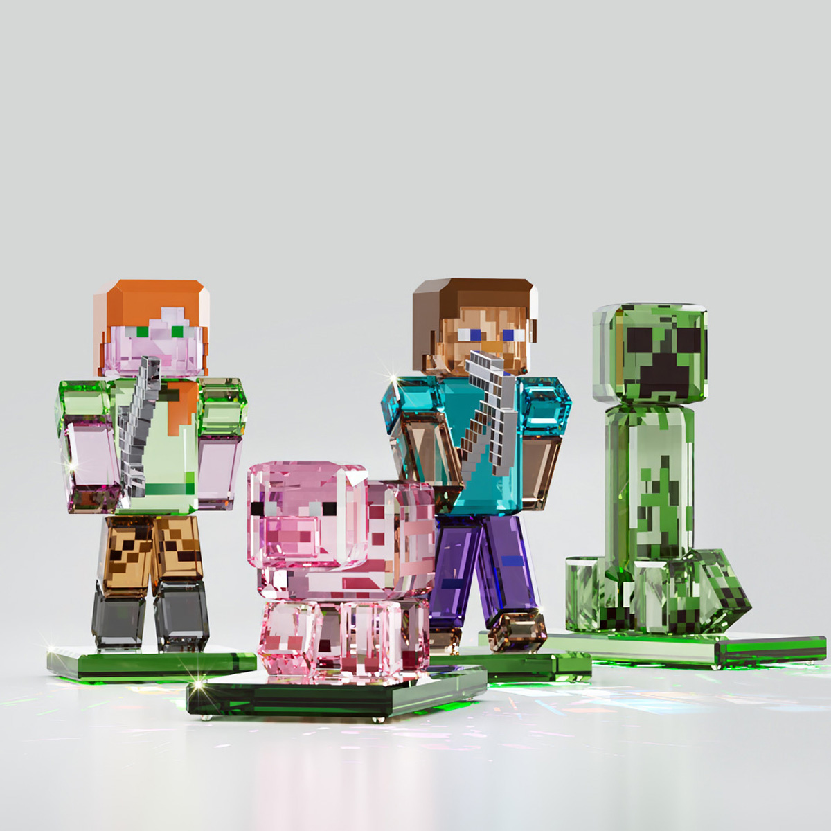 Swarovski turns Minecraft icons into dazzling crystal collectibles