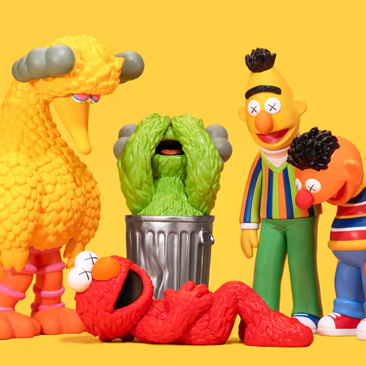 Kaws reunites with Sesame Street for vinyl figure collection