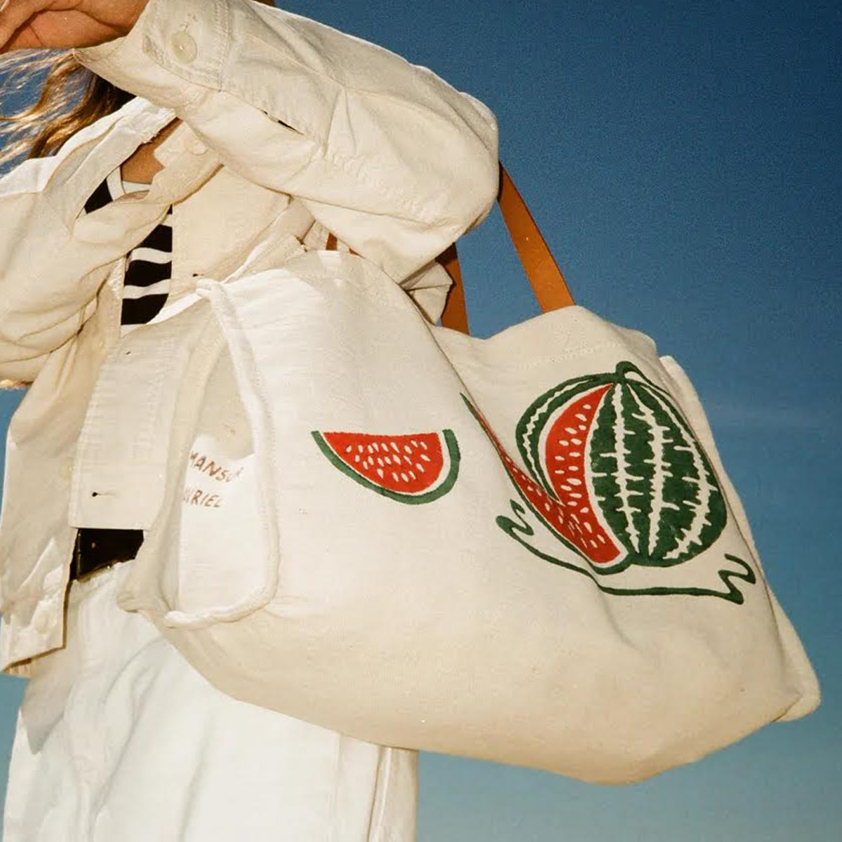 Mansur Gavriel’s exclusive Watermelon Tote is a nod to Italian summer style