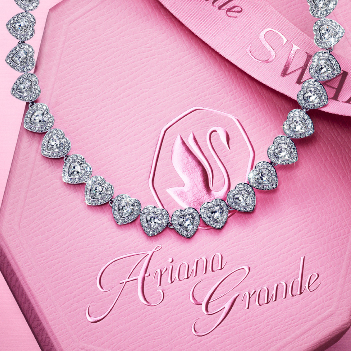 This Ariana Grande X Swarovski tennis necklace is a jewelled message of love