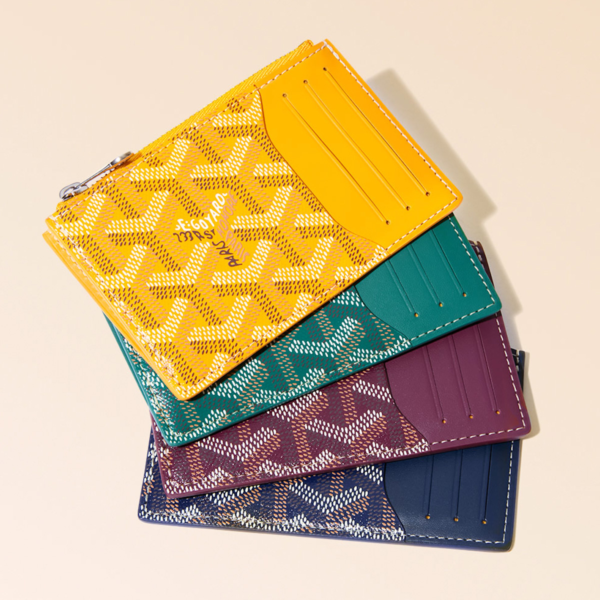 Eleven colours await with Goyard’s Bourbon Zipped Card Holder