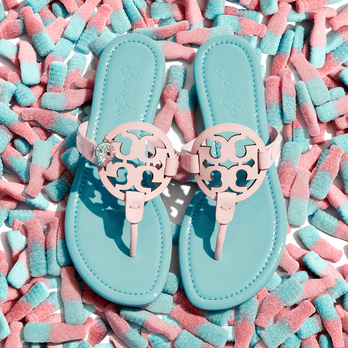 A playful take with the Tory Burch X BonBon Miller Sandal