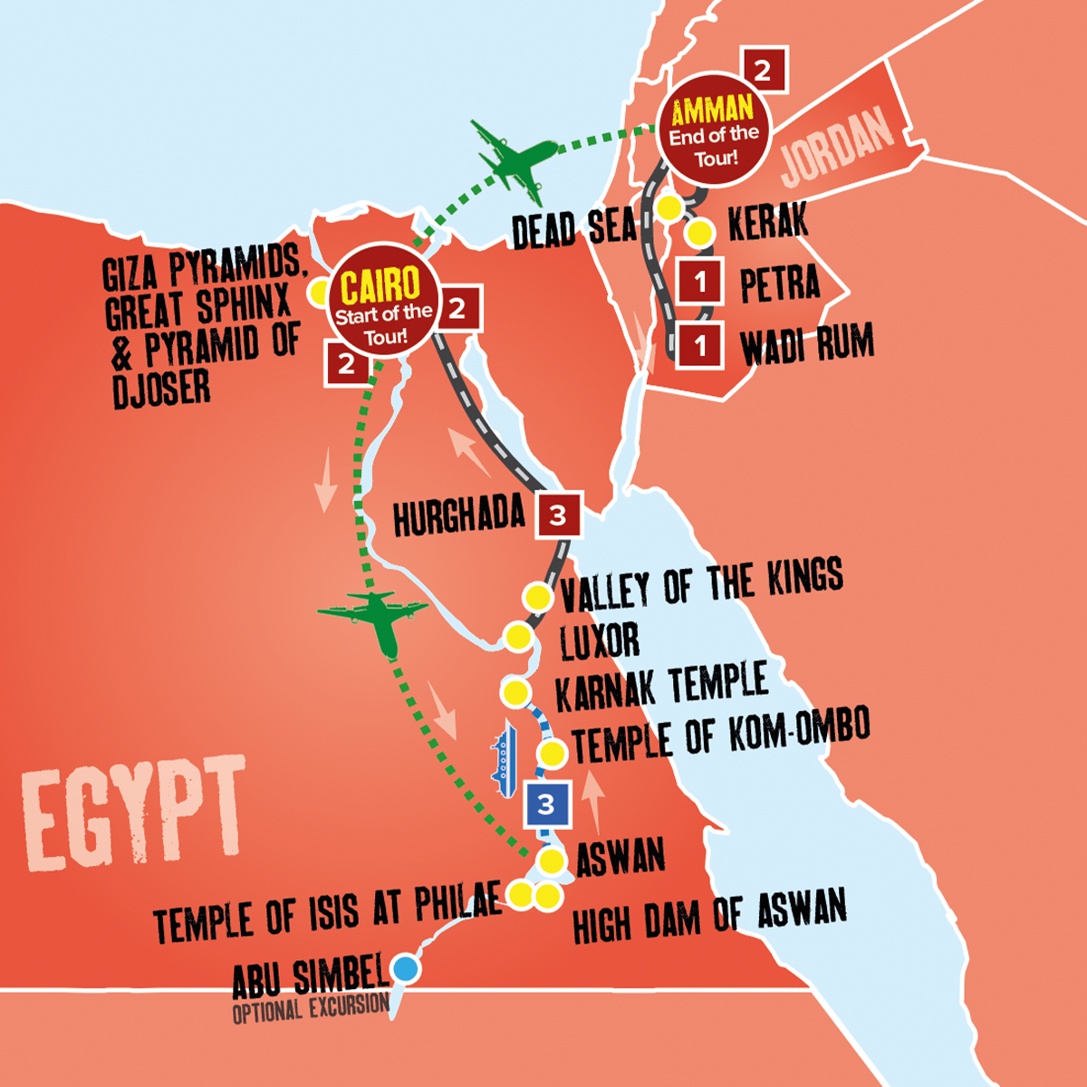 what cruise lines travel to jordan