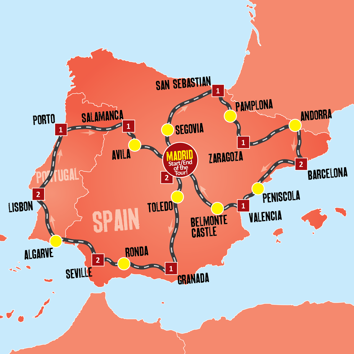 tour of spain and portugal