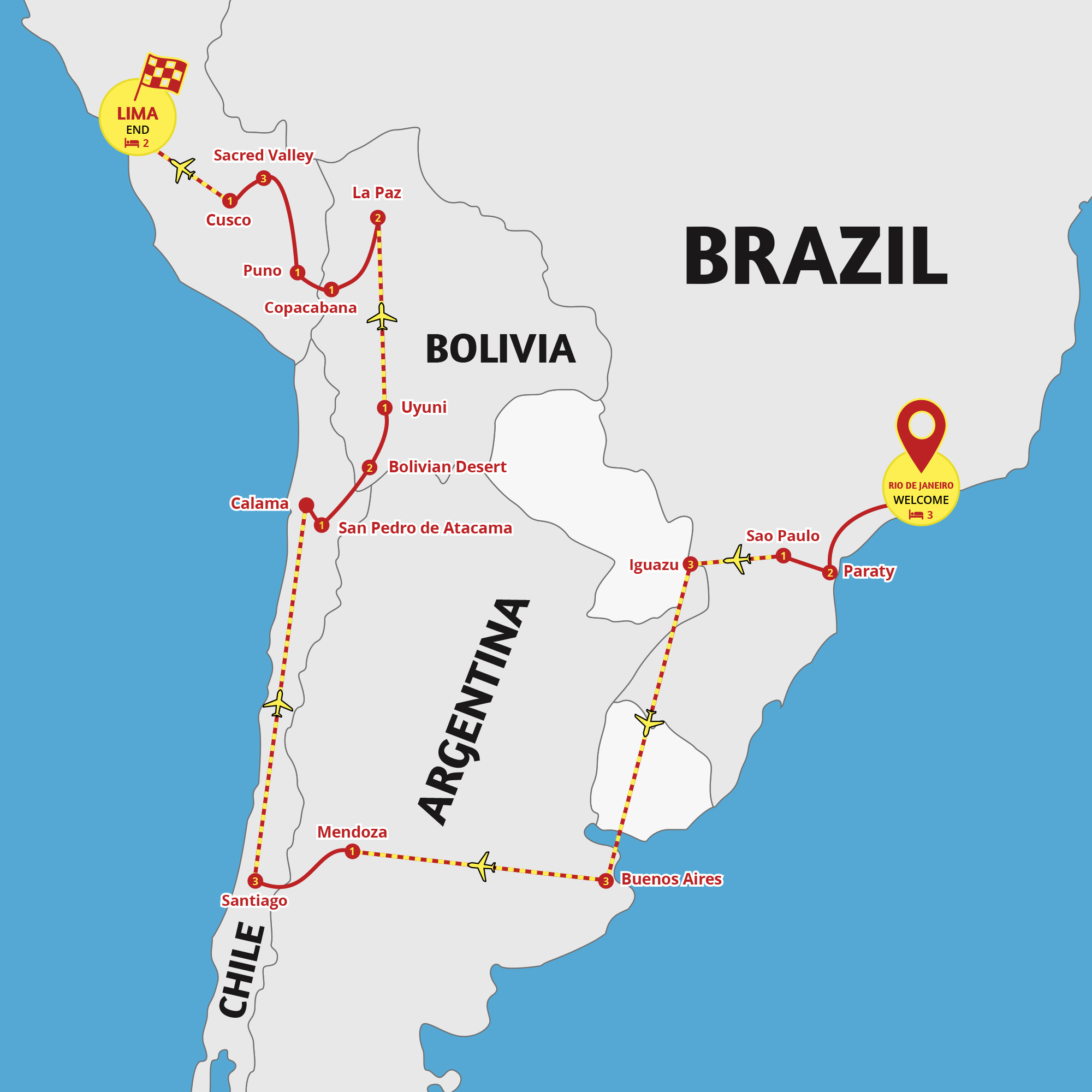 travelling from brazil to peru