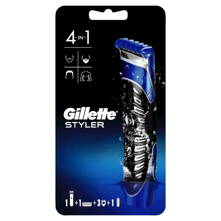 Gillette 4az1-Ben Precíziós Testszőrzet- És Szakálltrimmelő, Borotva És Kontúrformázó