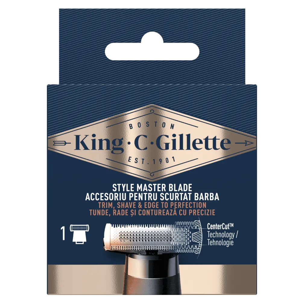 A King C. Gillette stílusú mester borotvabetétes kartoncsomagolás