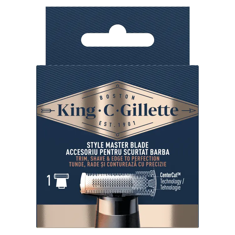A King C. Gillette stílusú mester borotvabetétes kartoncsomagolás