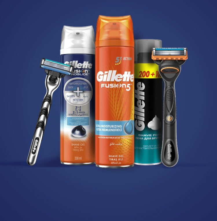 Mükemmel bir tıraş için Erkek Tıraş Ürünleri Gillette'den