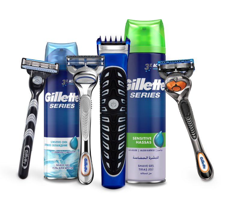 İhtiyacınız olan her şey: Gillette tıraş makineleri, tıraş jeli ve köpük