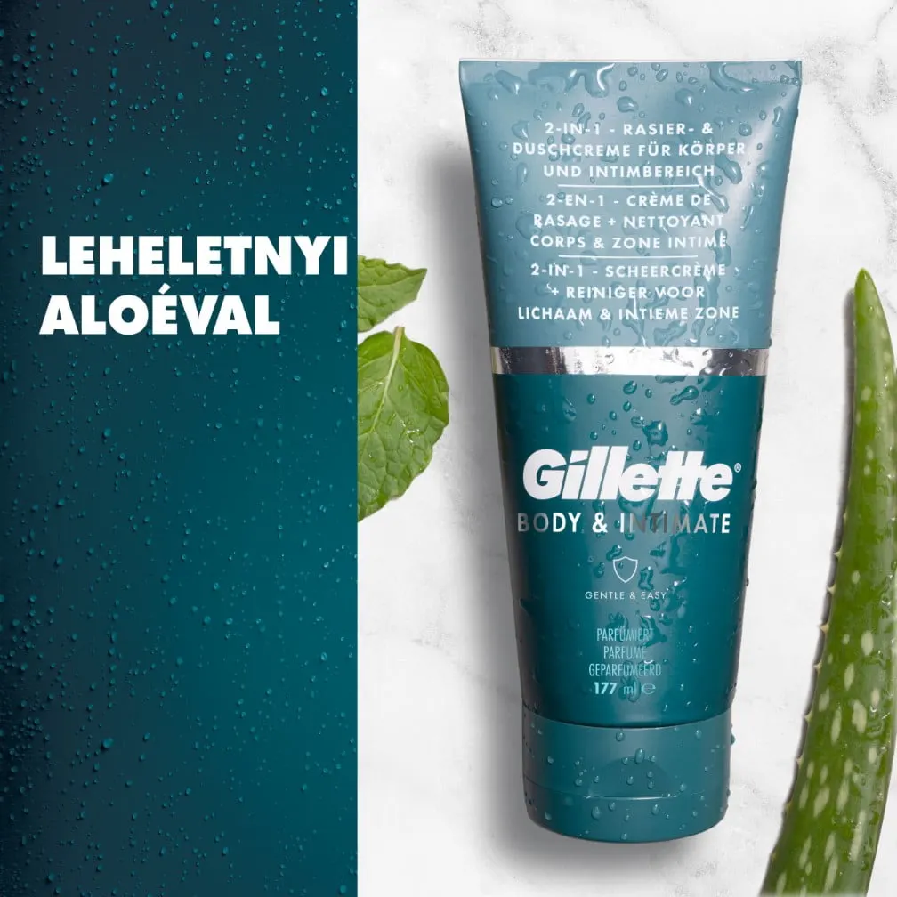 A Gillette intim borotválkozó tisztító Aloe vera érintéssel érkezik