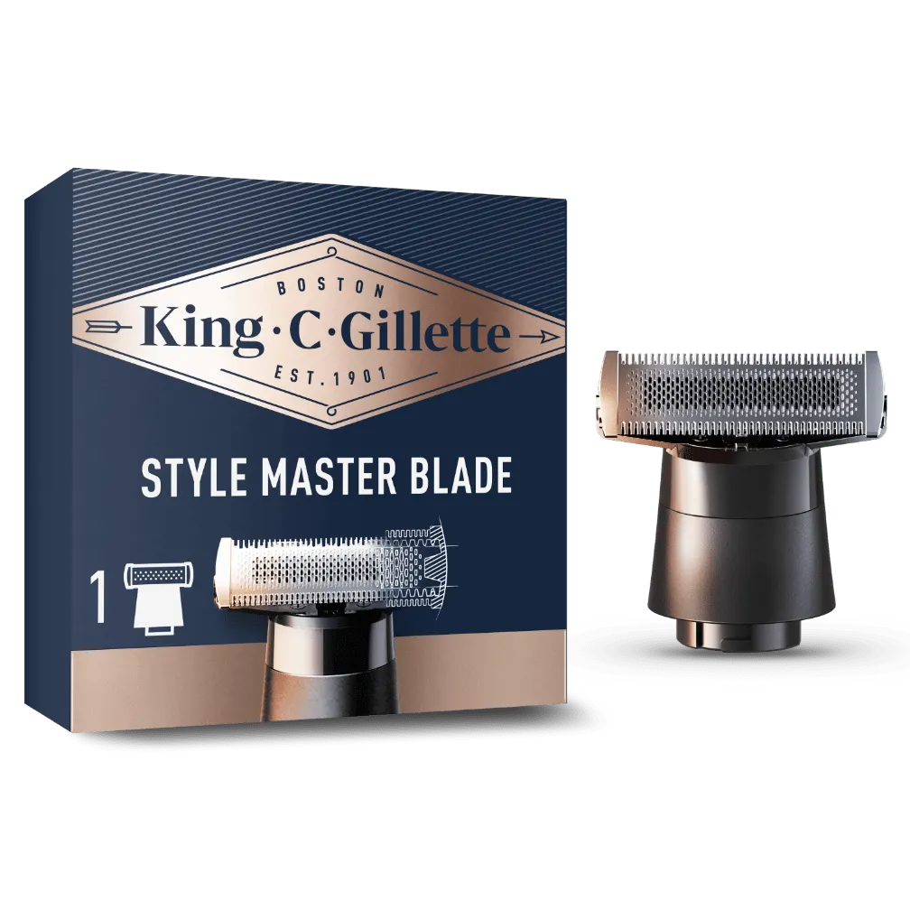 A King C. Gillette stílusú mesterbetét dobozzal