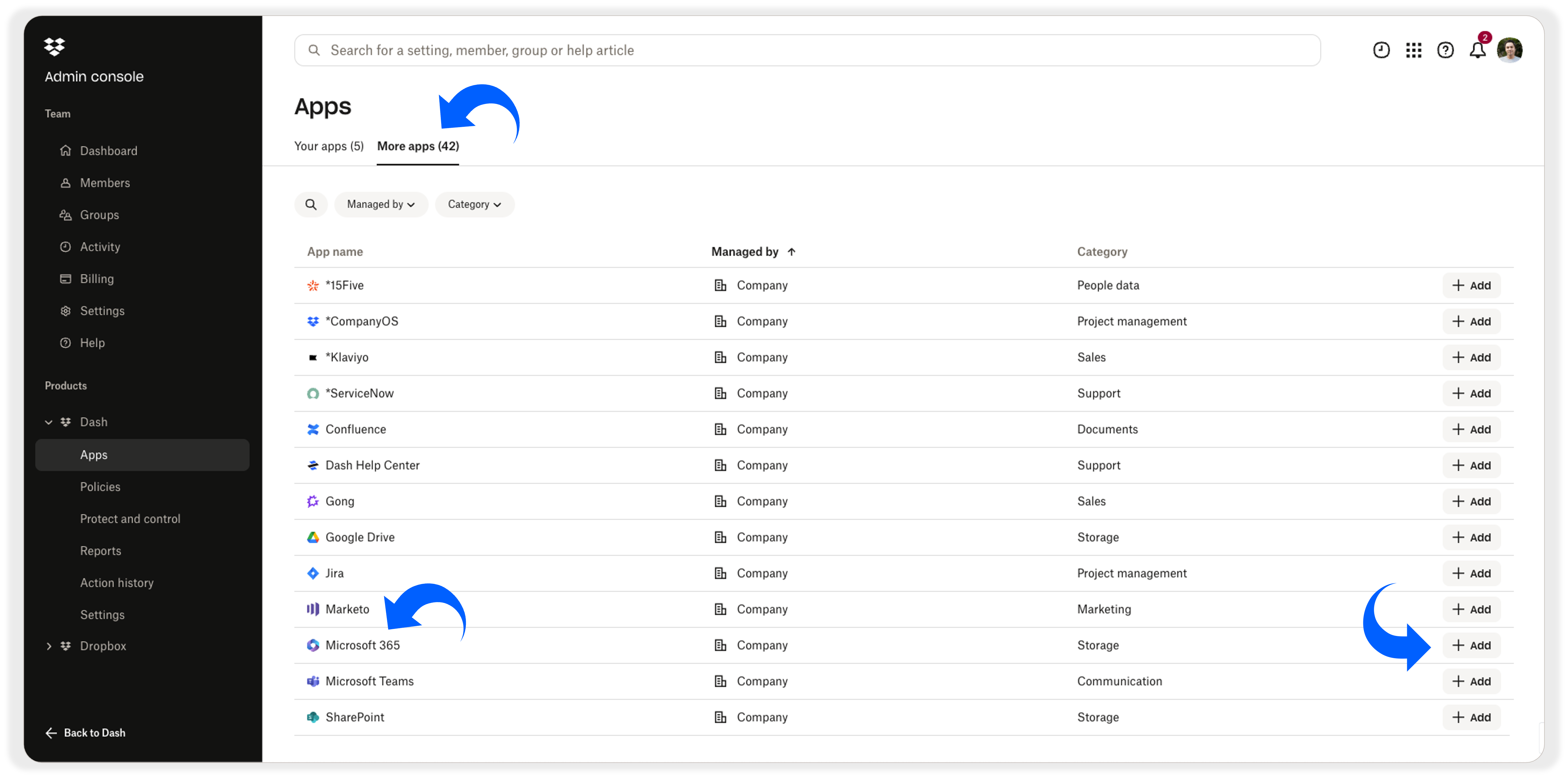 Dash Admin QSG - Configure connected apps in Dash - image 1