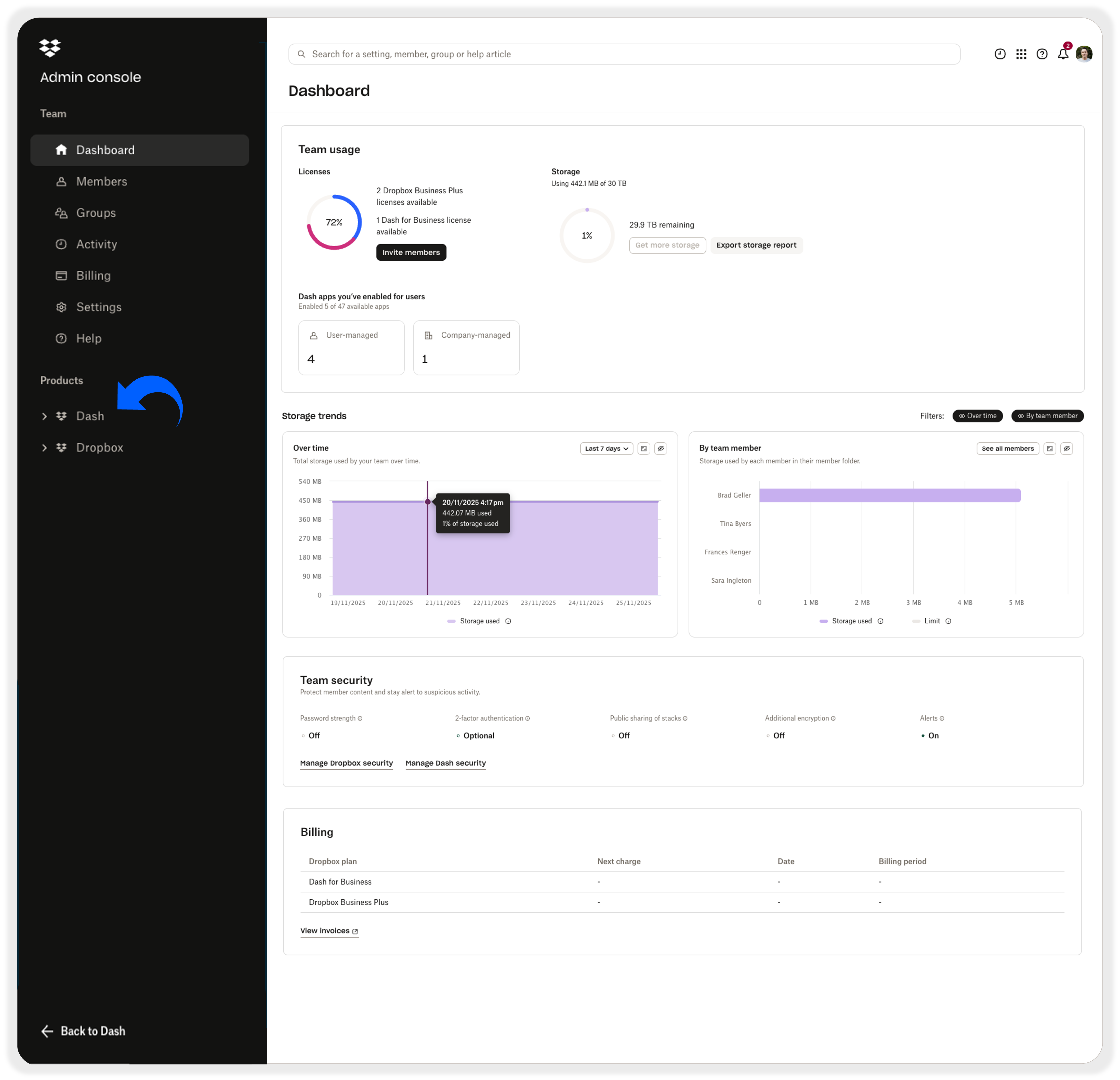 Dash Admin QSG - Access the admin console - image 1/1