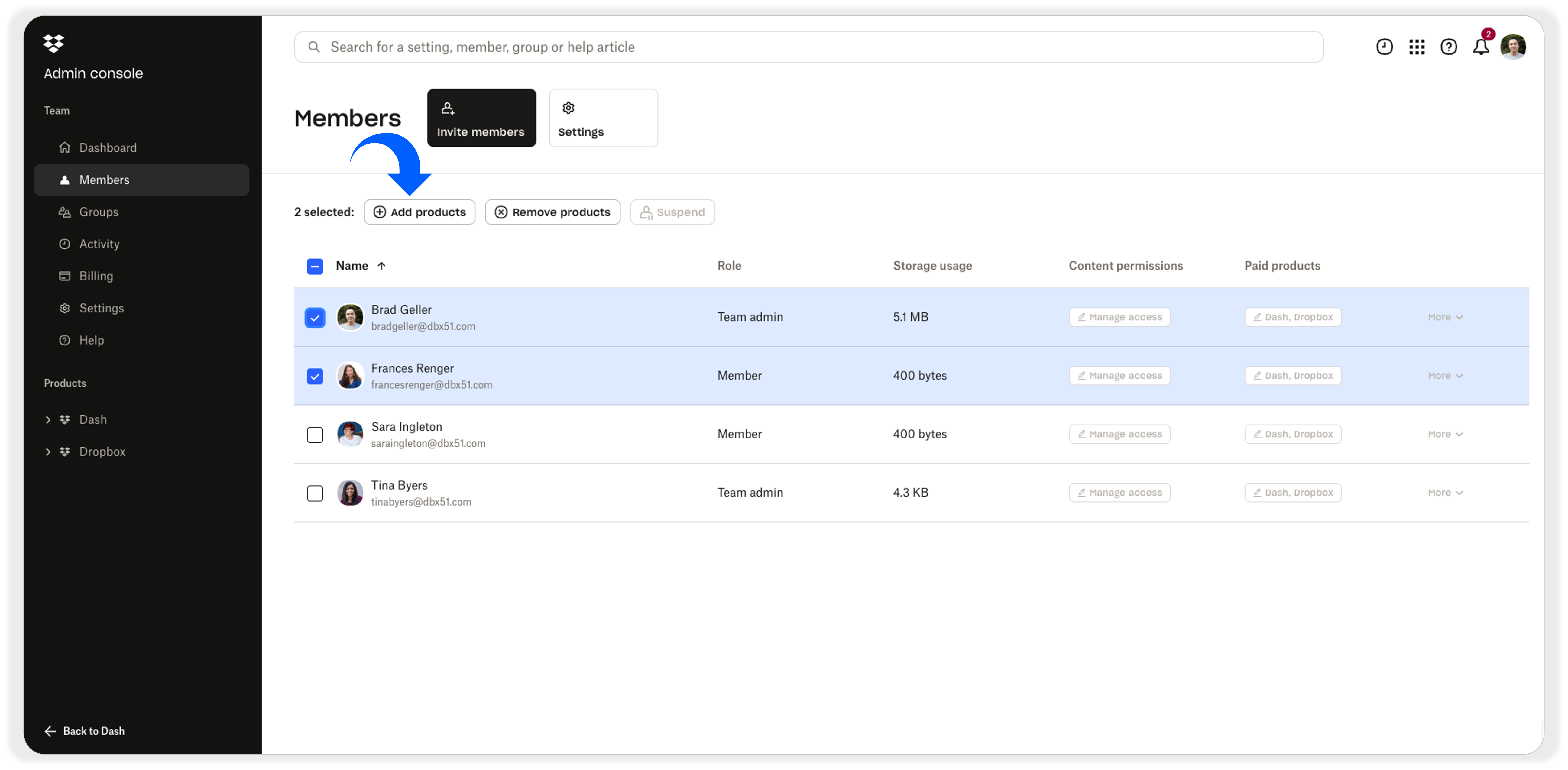 Dash Admin QSG - Manage and assign licenses to new members - image 1