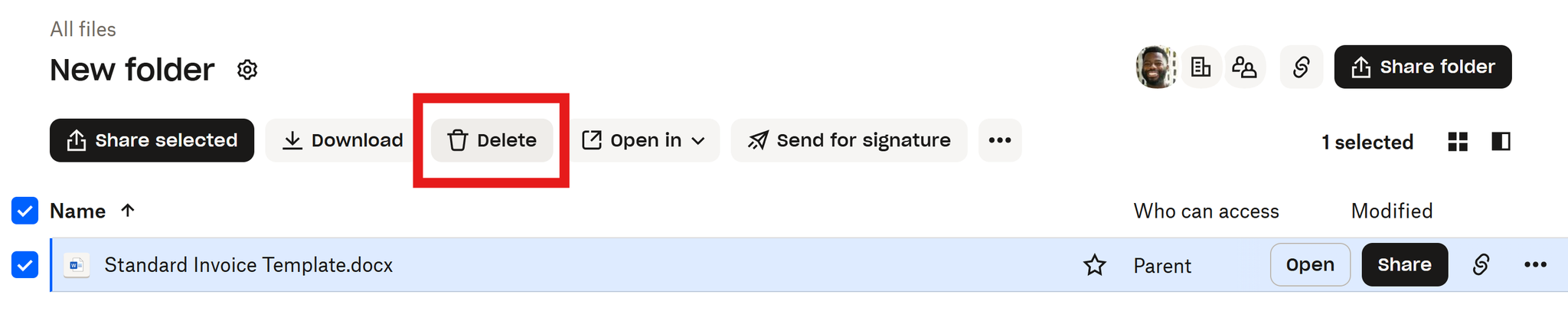 How can Dropbox help my team work together - Delete it