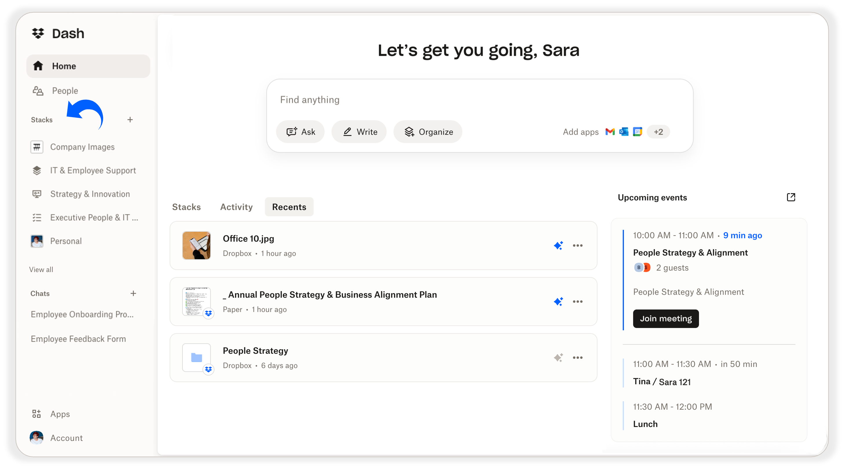 Dash Team Member QSG - Creating a stack to organize your work - image 1