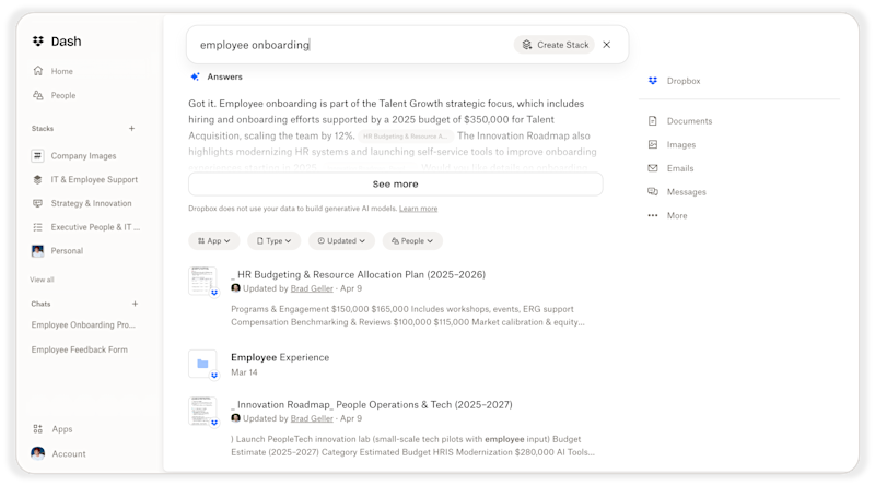 How to use Dropbox Dash as a team member | Dropbox learn
