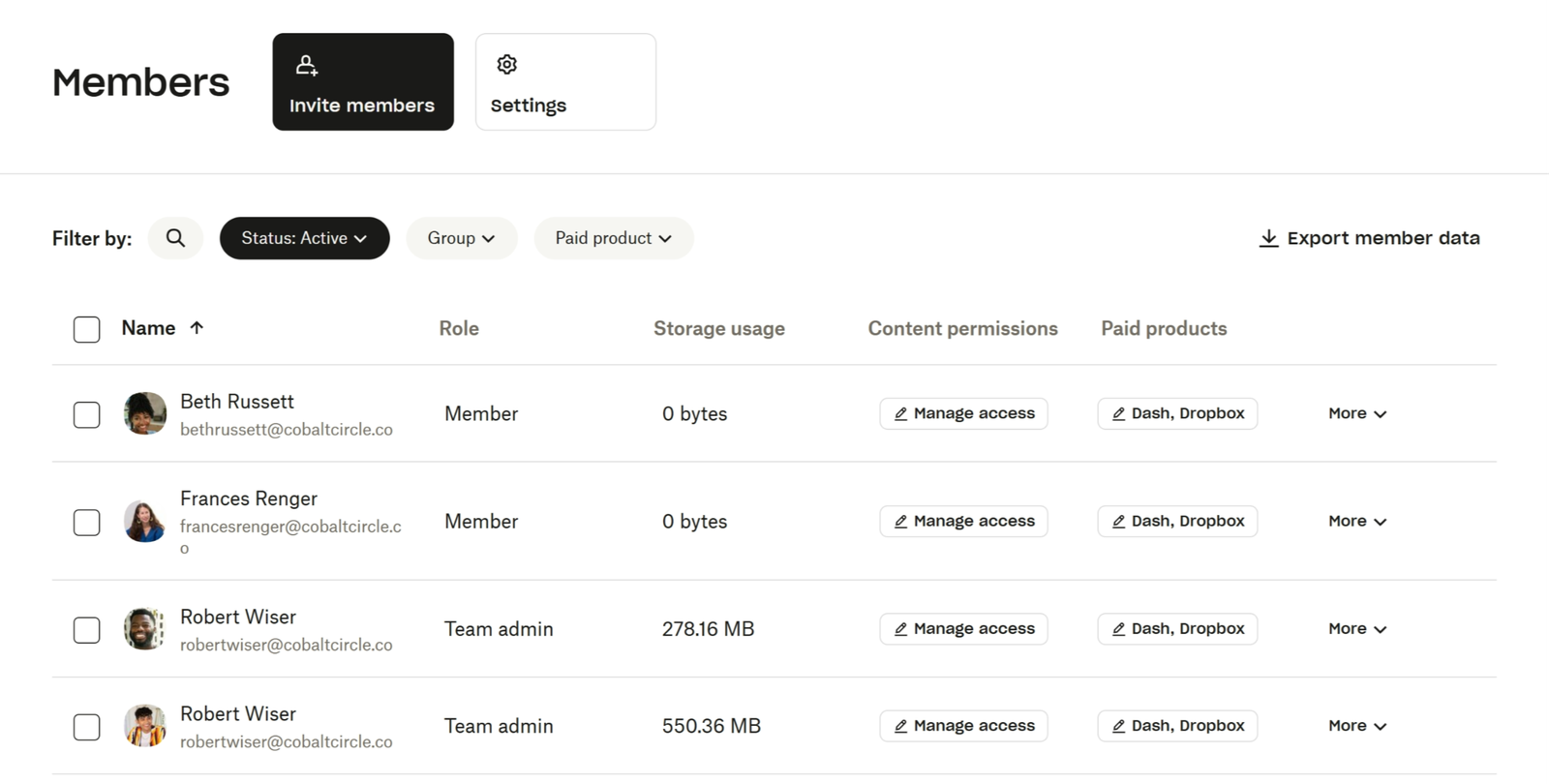 Managing members vs. groups - Manage members