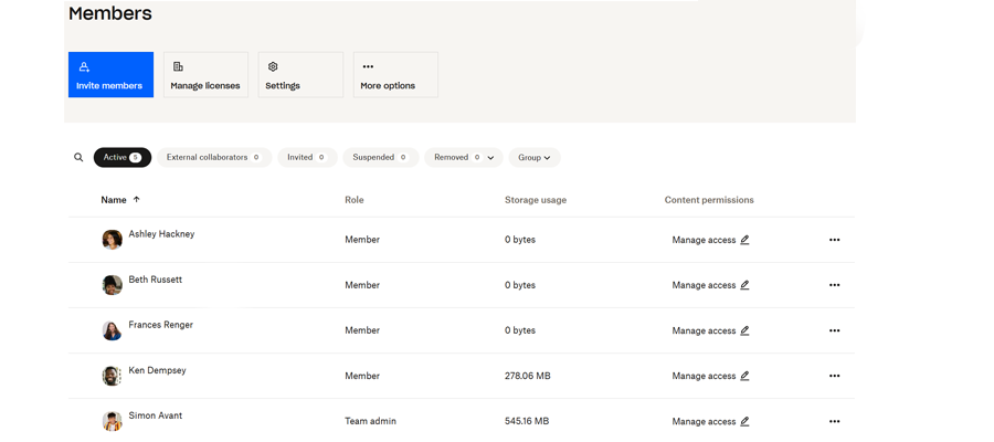 Managing members vs. groups - Manage members