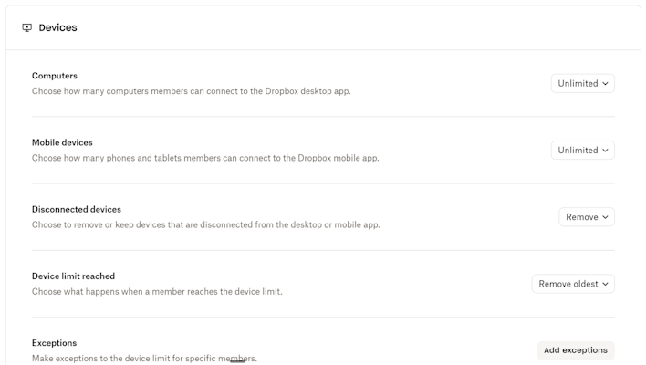 Configure your admin console - Make your selection