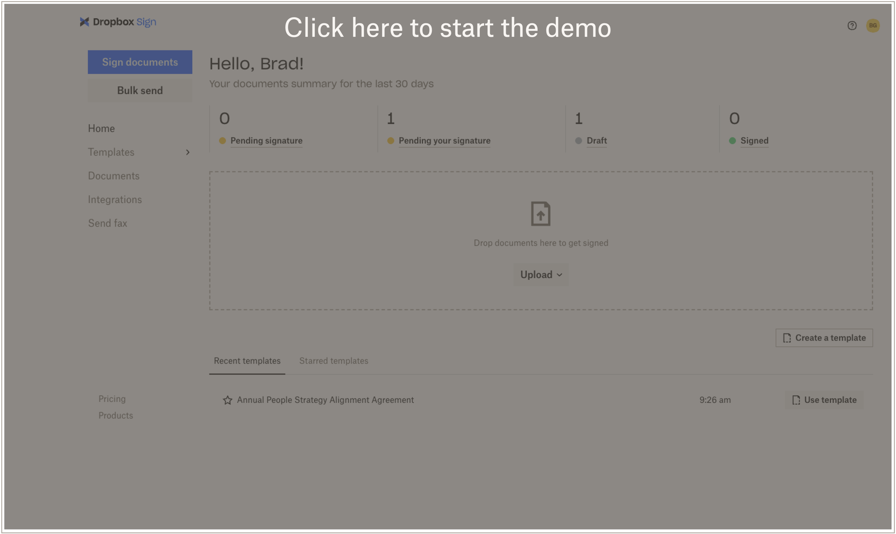 Dropbox Sign - Homepage 
