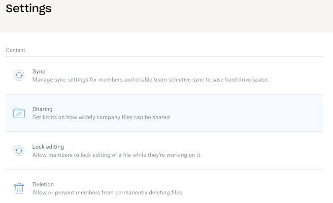 Configure your admin console - Keep users from sharing outside the team