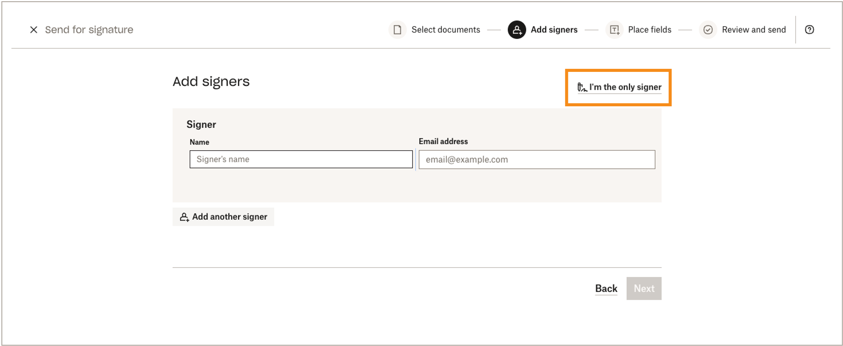 Dropbox Sign - I'm the only signer