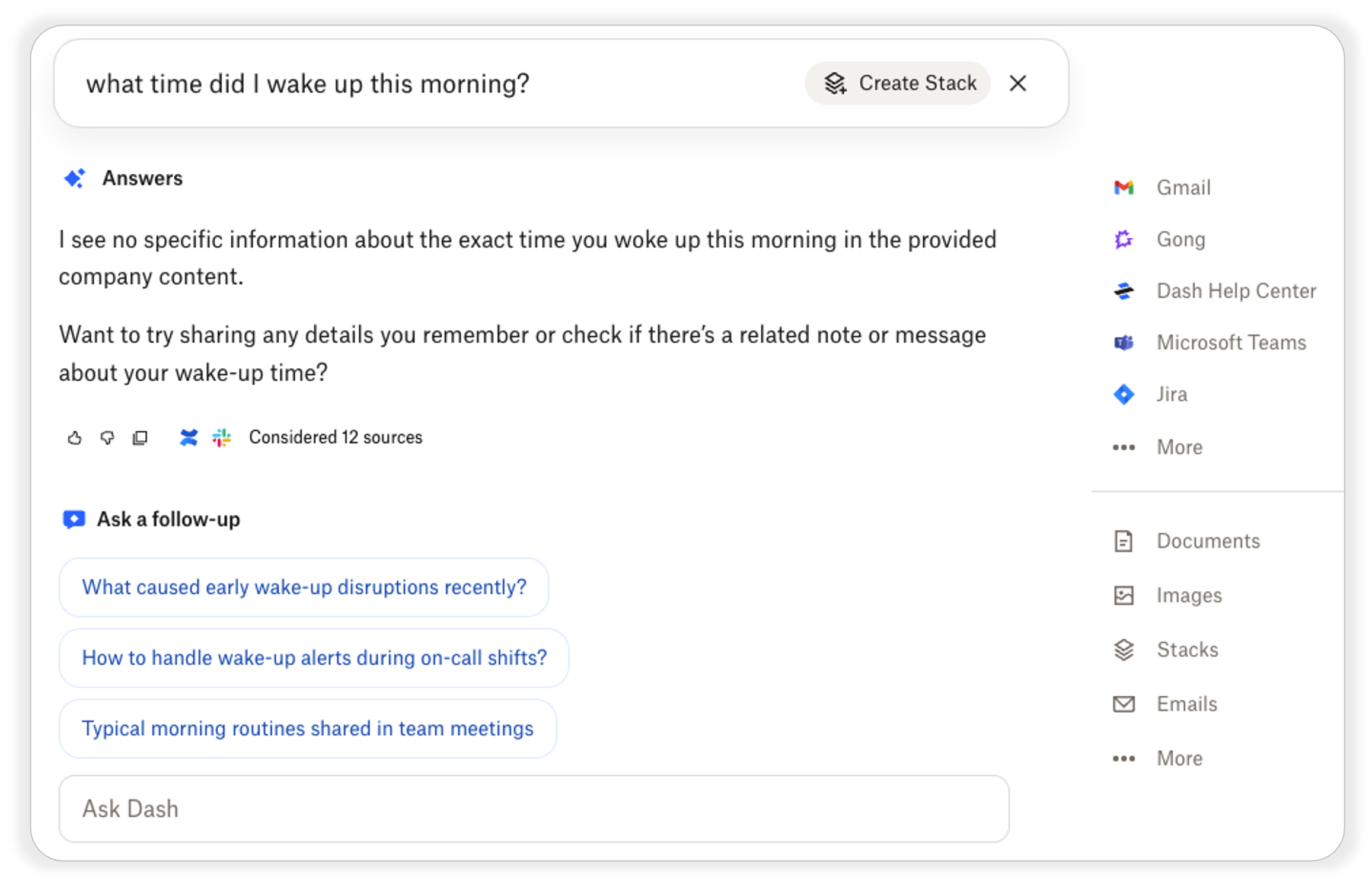 Dash Team Member QSG - Jump link - Using Answers in Dropbox Dash - image 2/2