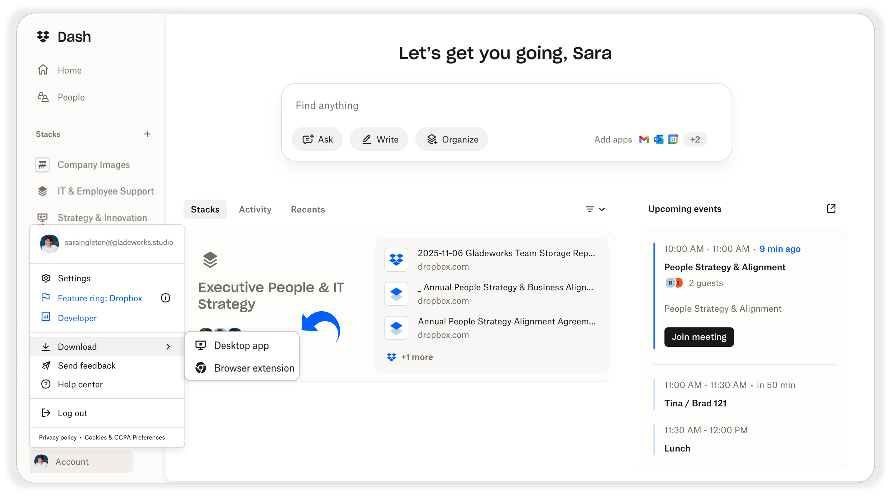 Dash Team Member QSG  - Download Desktop app & browser extension