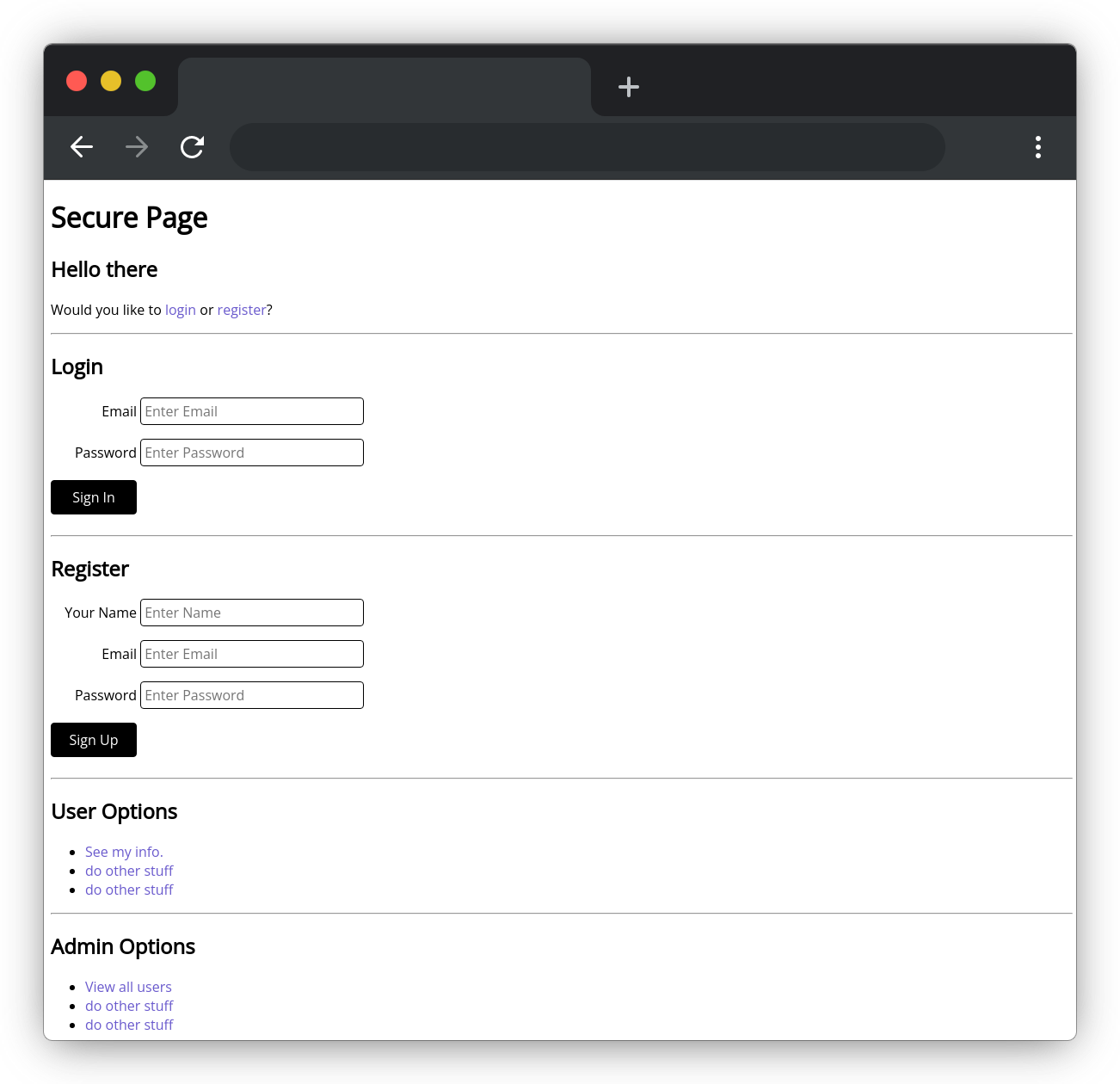 Secure Page