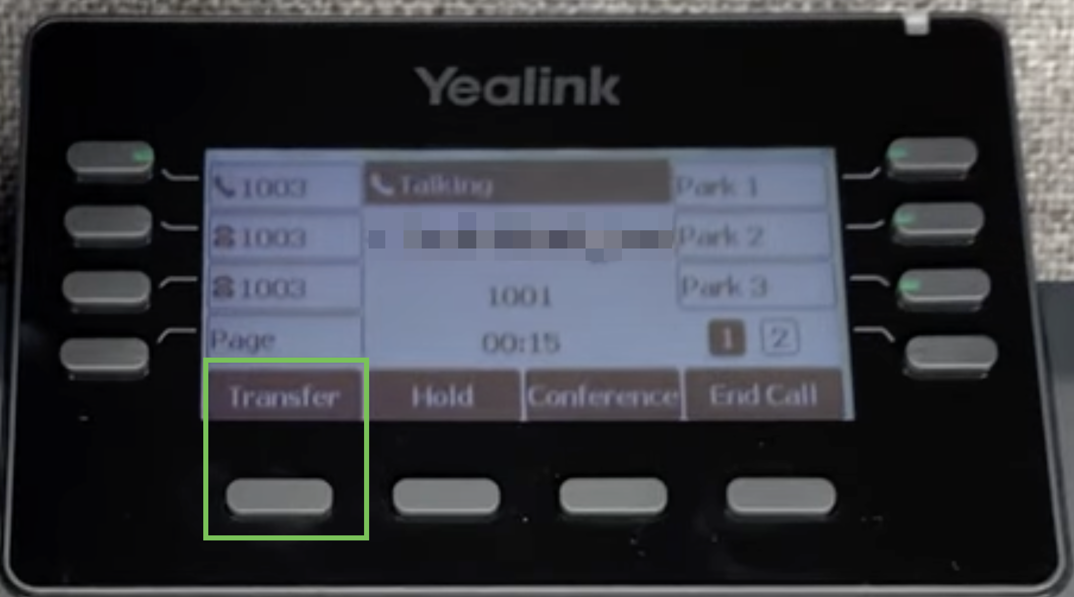 Yealink transfer