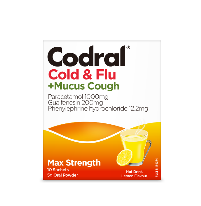 Codral® Cold & Flu +Mucus Cough Hot Drink image 1