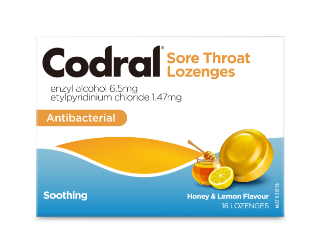 Codral® Sore Throat Lozenge Honey & Lemon image 1