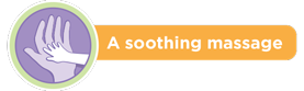 Massages help your baby relax.