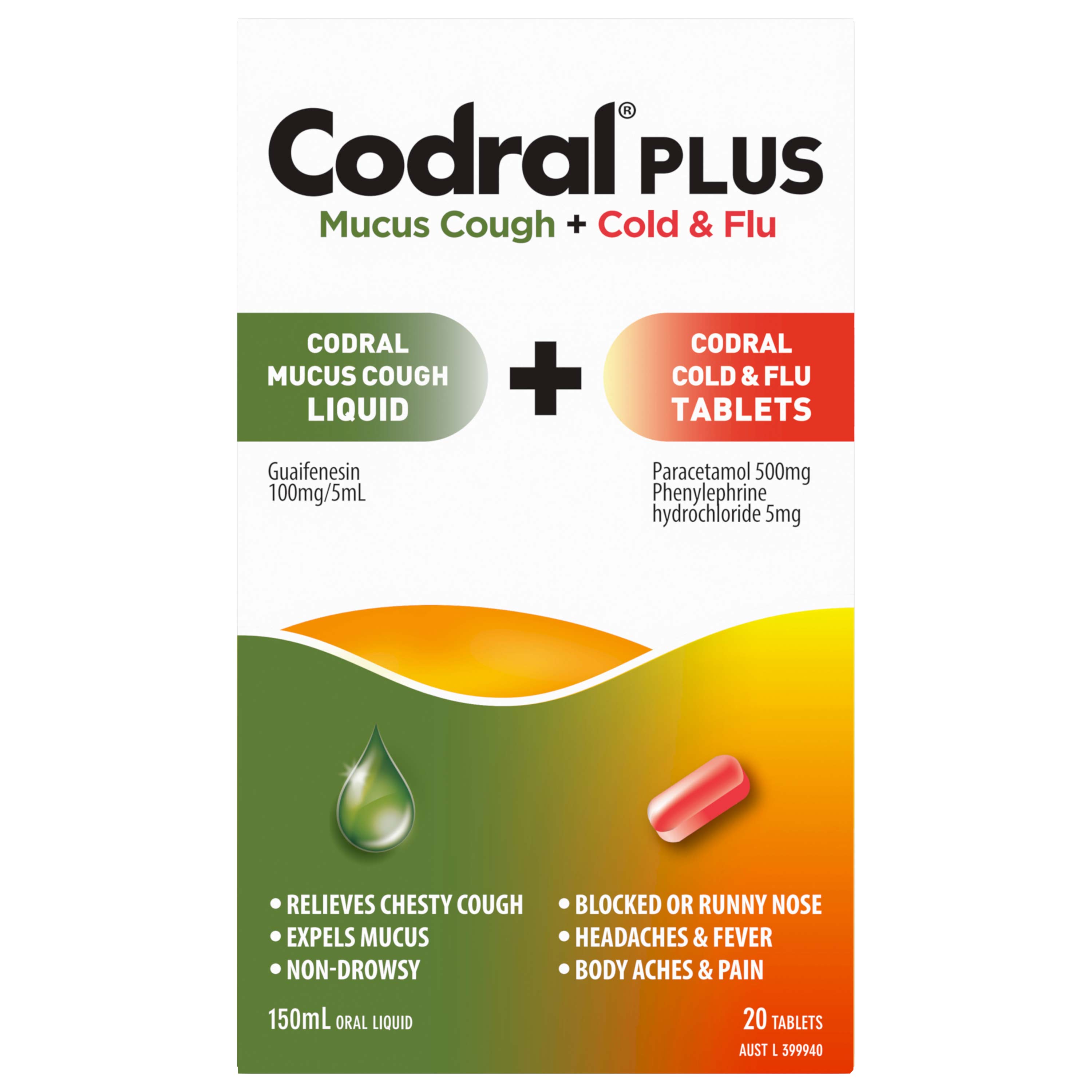 Codral Plus Mucus Cough Liquid + Cold & Flu image 2