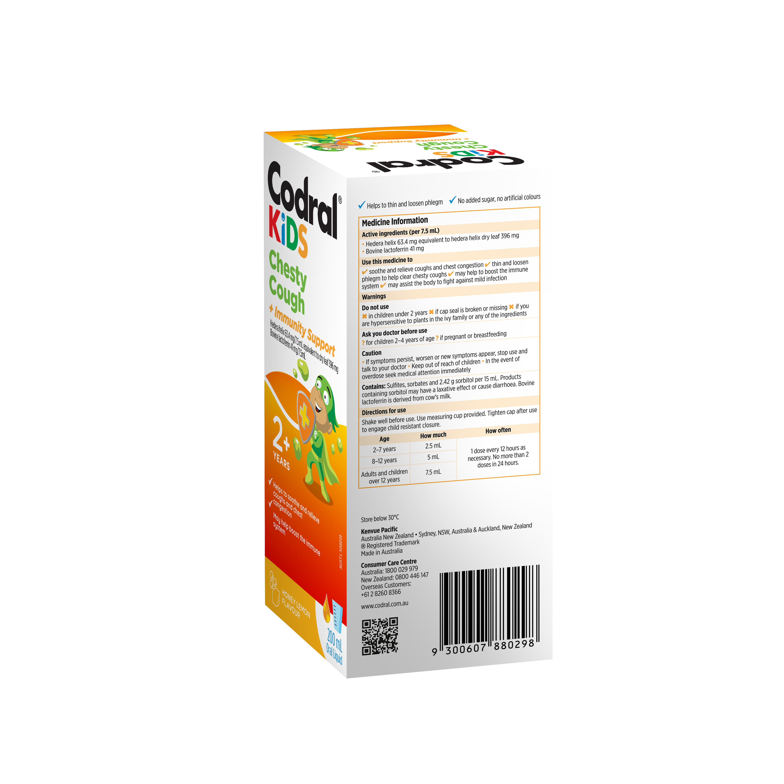 Codral Kids Chesty Cough + Immunity Support-Back Codral Kids Chesty Cough + Immunity Support Image-4