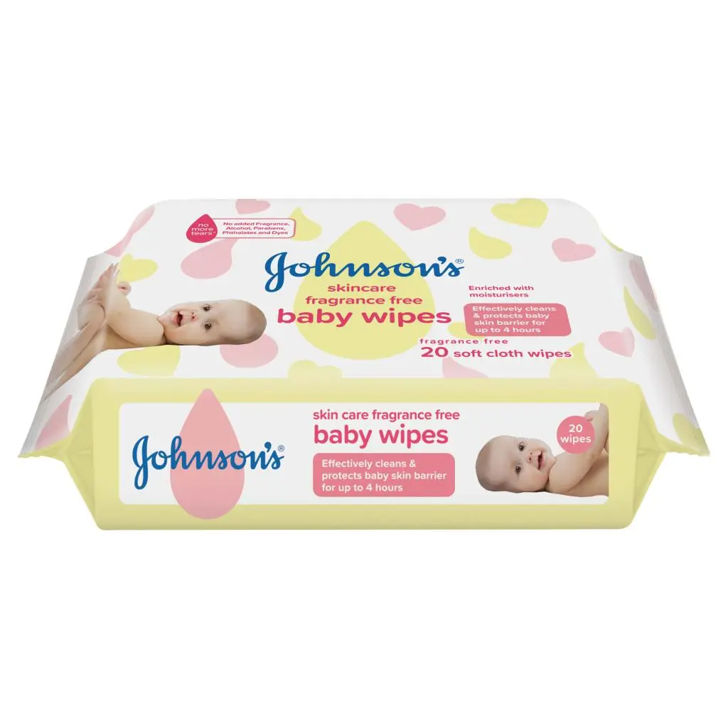 Johnsons fragrance free baby wipes