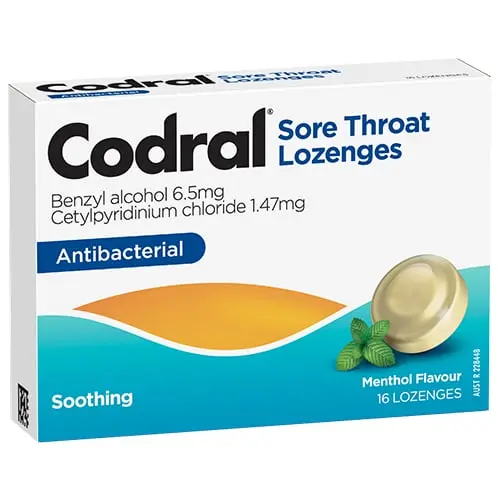 Codral Sore Throat Lozenge Menthol image 1