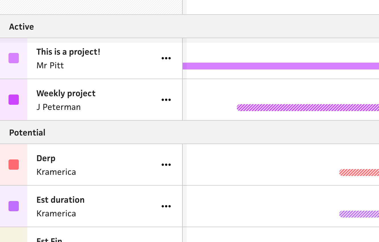 schedule lists