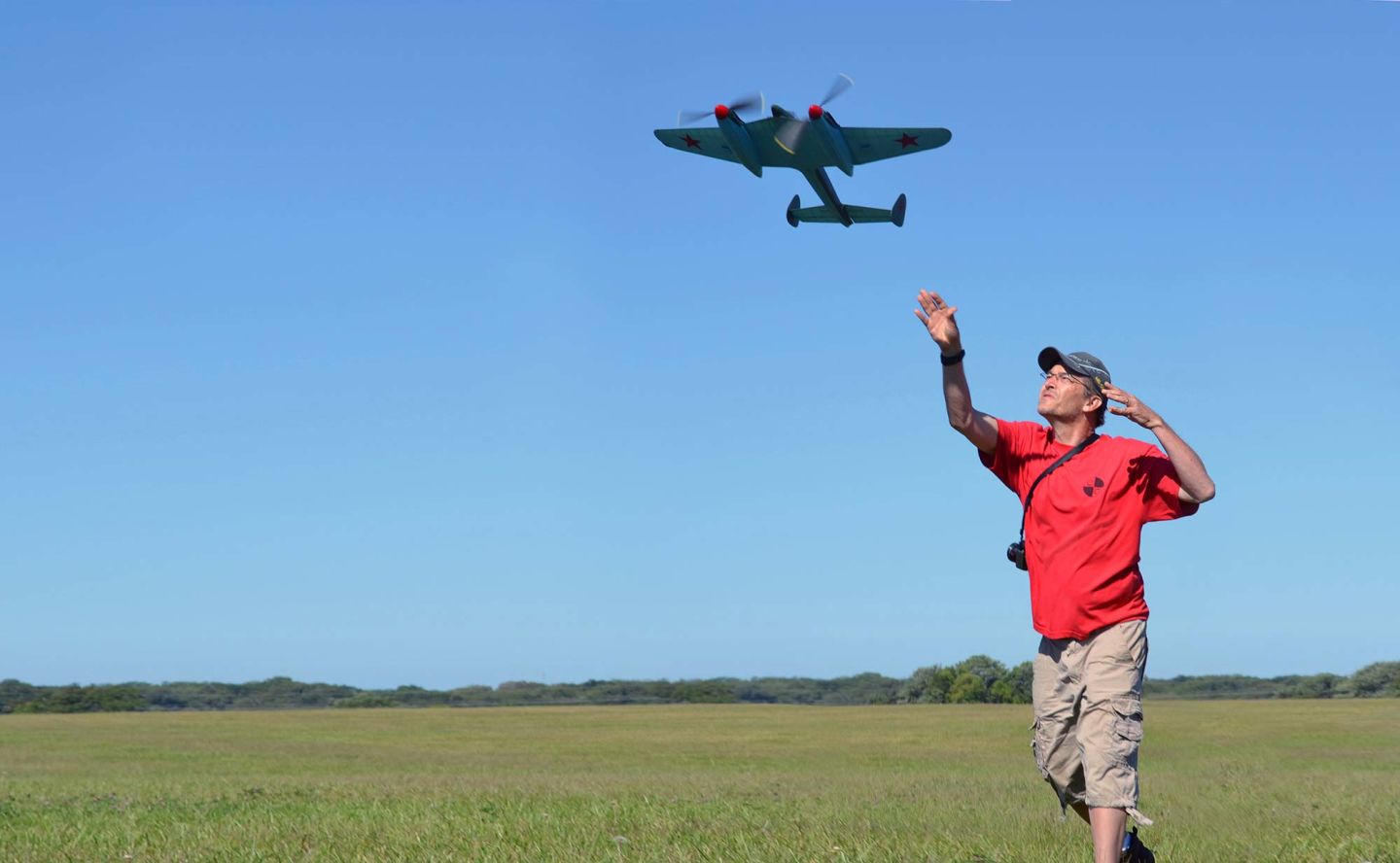 Dad flying