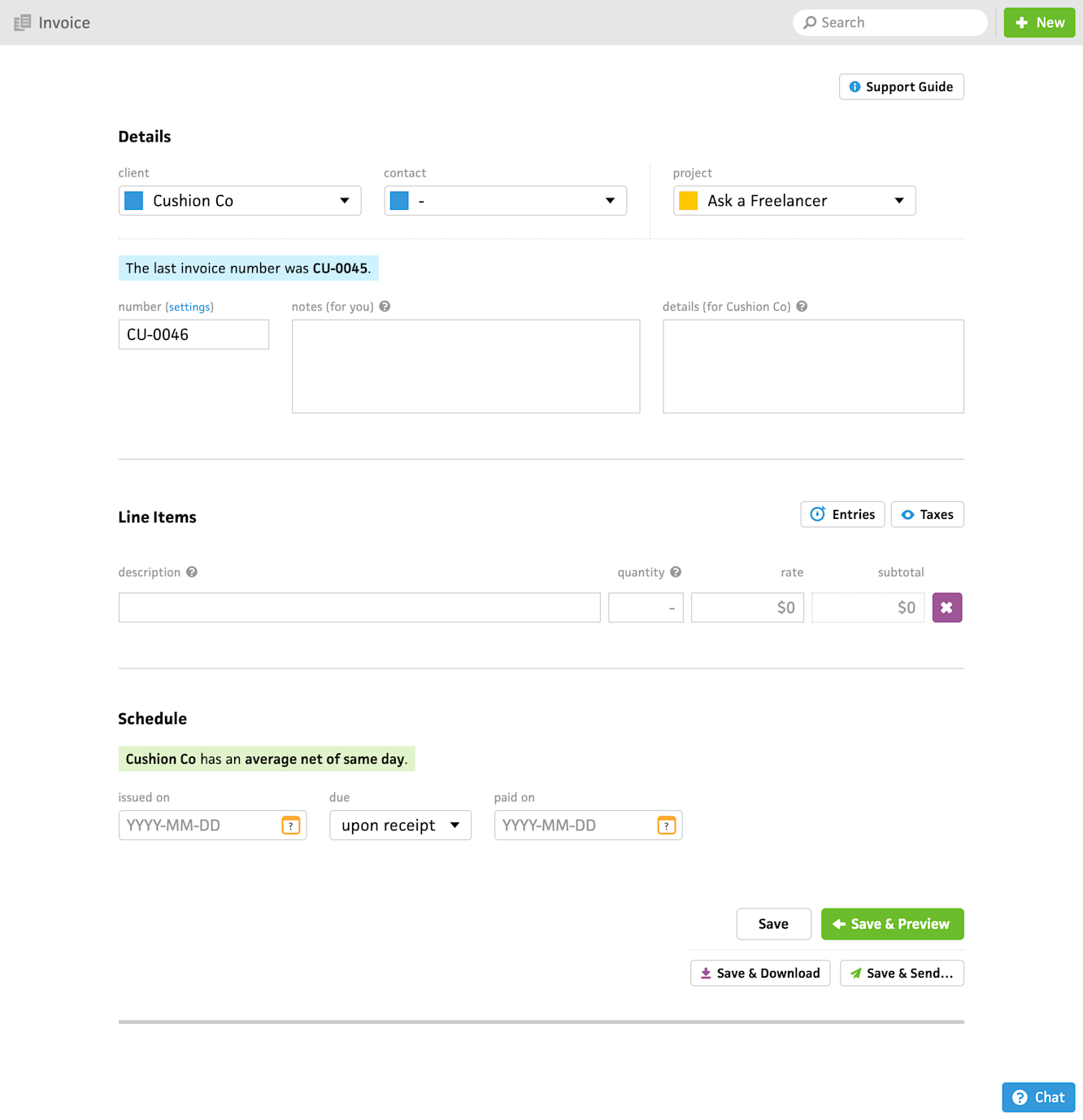 existing-invoice-form