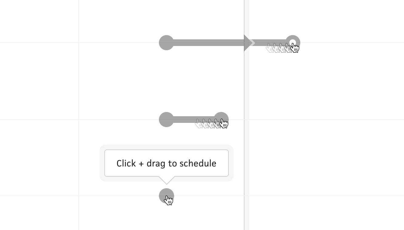 click and drag scheduling