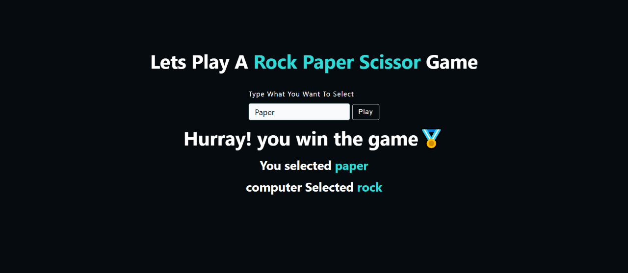 Rock Paper Scissor