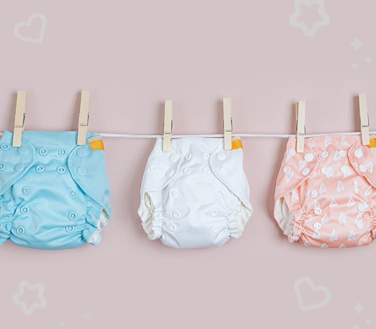 Clothespin diapers dry