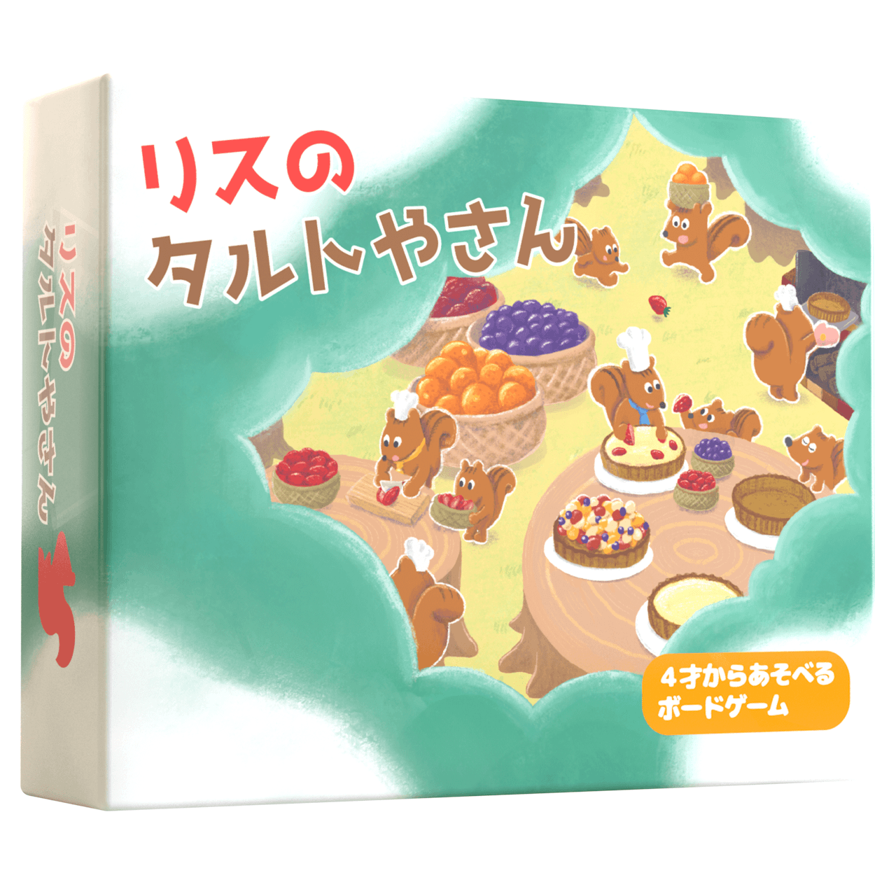 Package Illustration for the Board Game "Risu no Tart-ya-san"