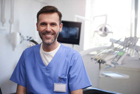 smiling dentist