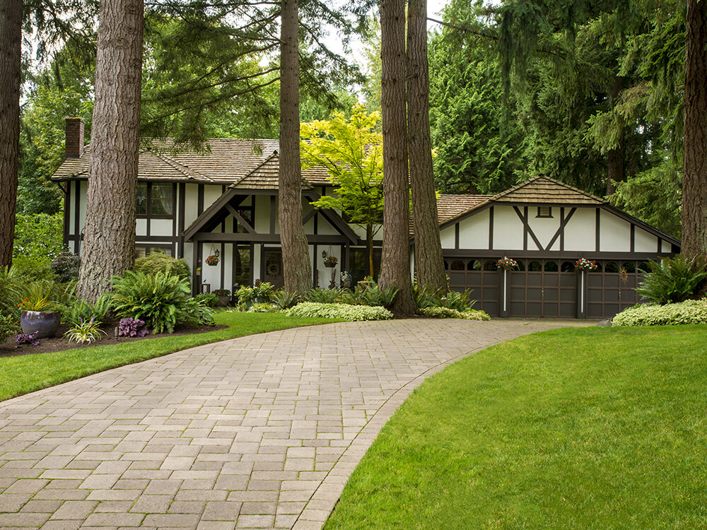 Paver driveway installed by System Pavers in a Seattle home